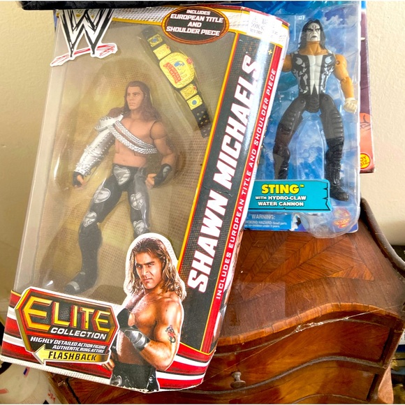 WWE Other - 🏷️ WWE ELITE SHAWN MICHAELS EUROPEAN CHAMP FIGURE W/BELT~NEW IN BOX